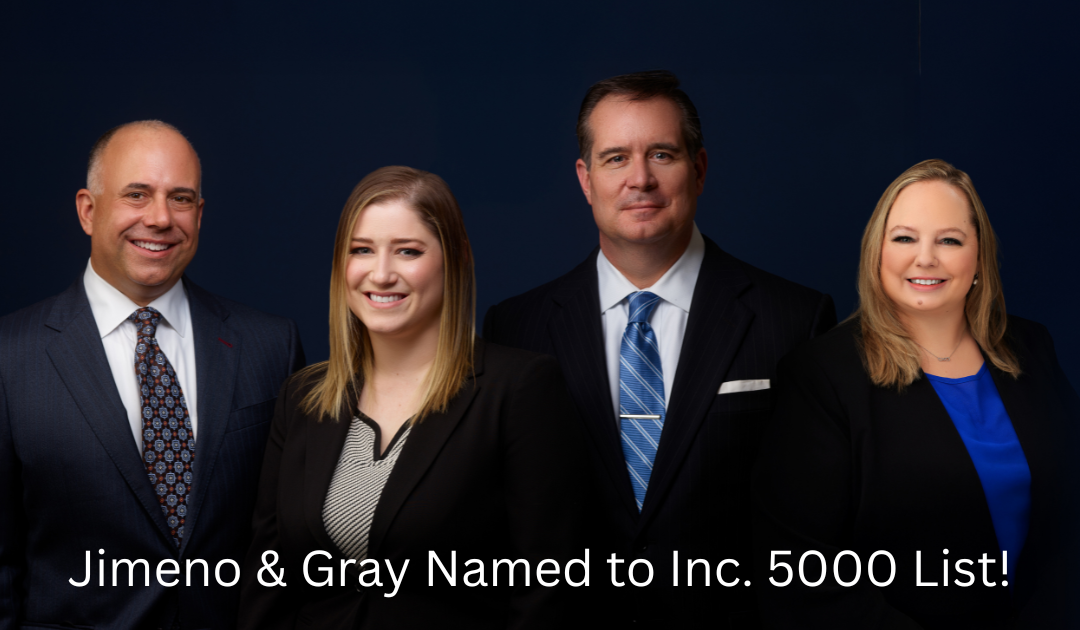 Jimeno and Gray Named to the Inc. 5000 List of the Fastest Growing Companies in America