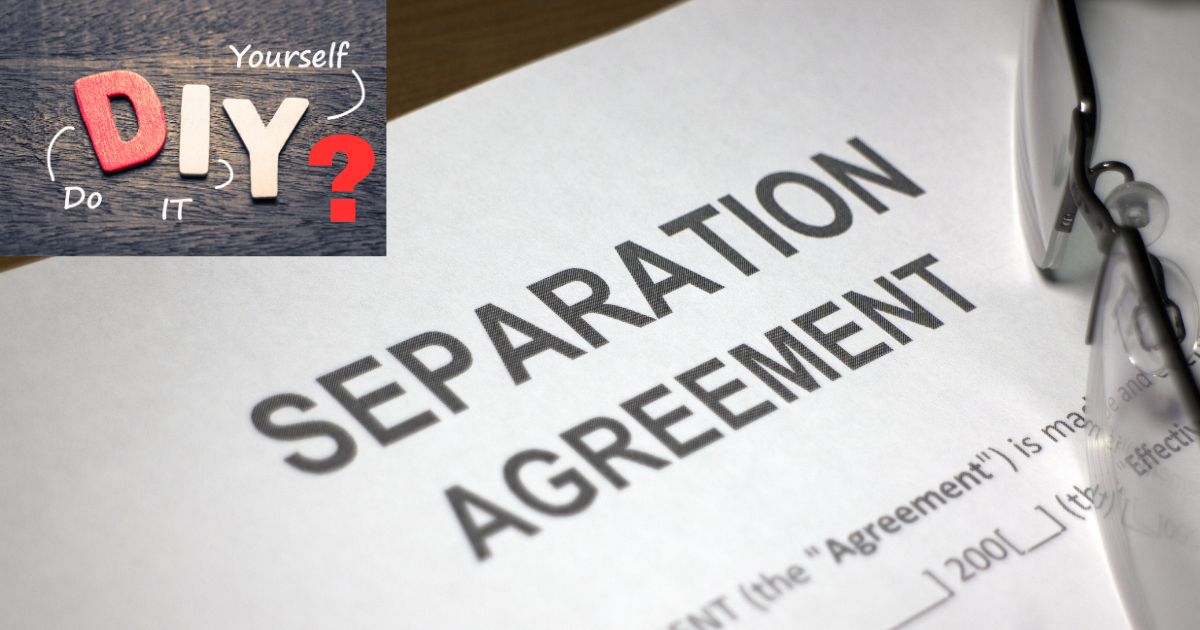 DIY separation agreement in Maryland
